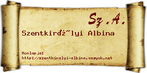 Szentkirályi Albina névjegykártya
